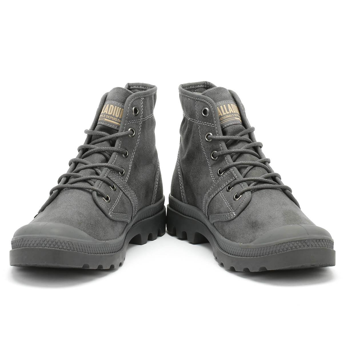 Palladium Canvas Pallabrousse Wax Mens Grey Boots in Gray for Men Lyst