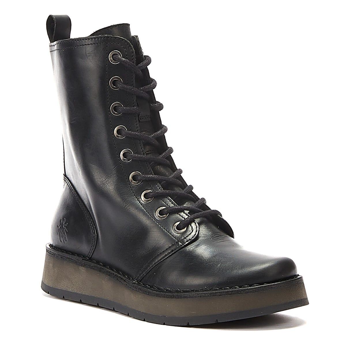 Fly London Rami Petrol Boots in Black | Lyst UK