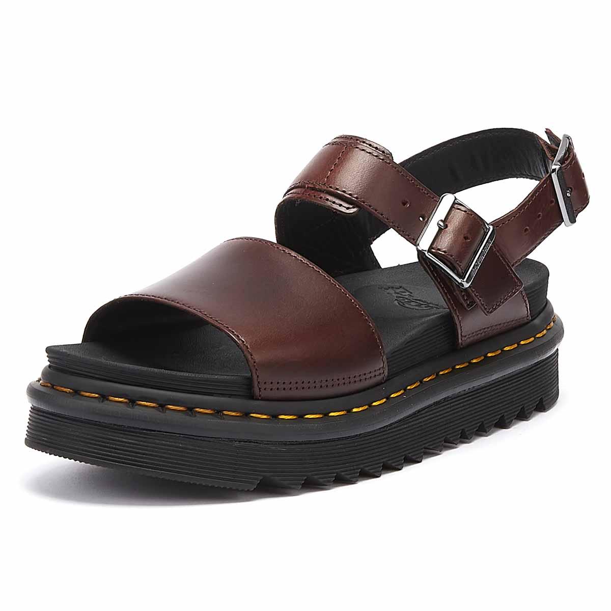 Dr. Martens Leather Voss Sling Back Sandals in Brown - Lyst