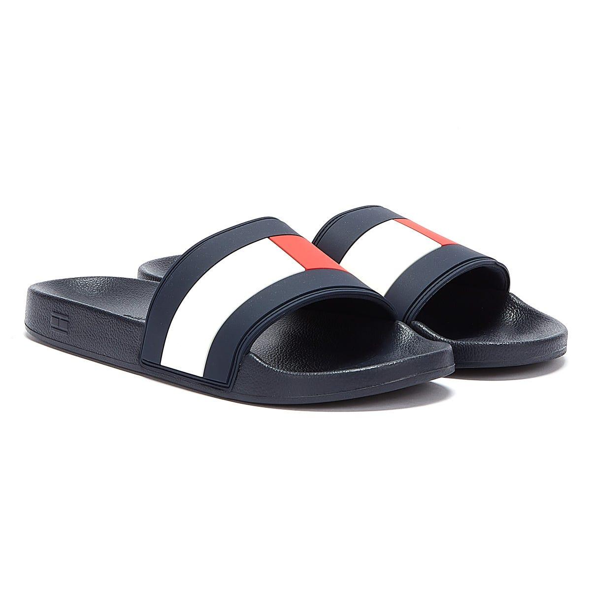 tommy hilfiger slides blue