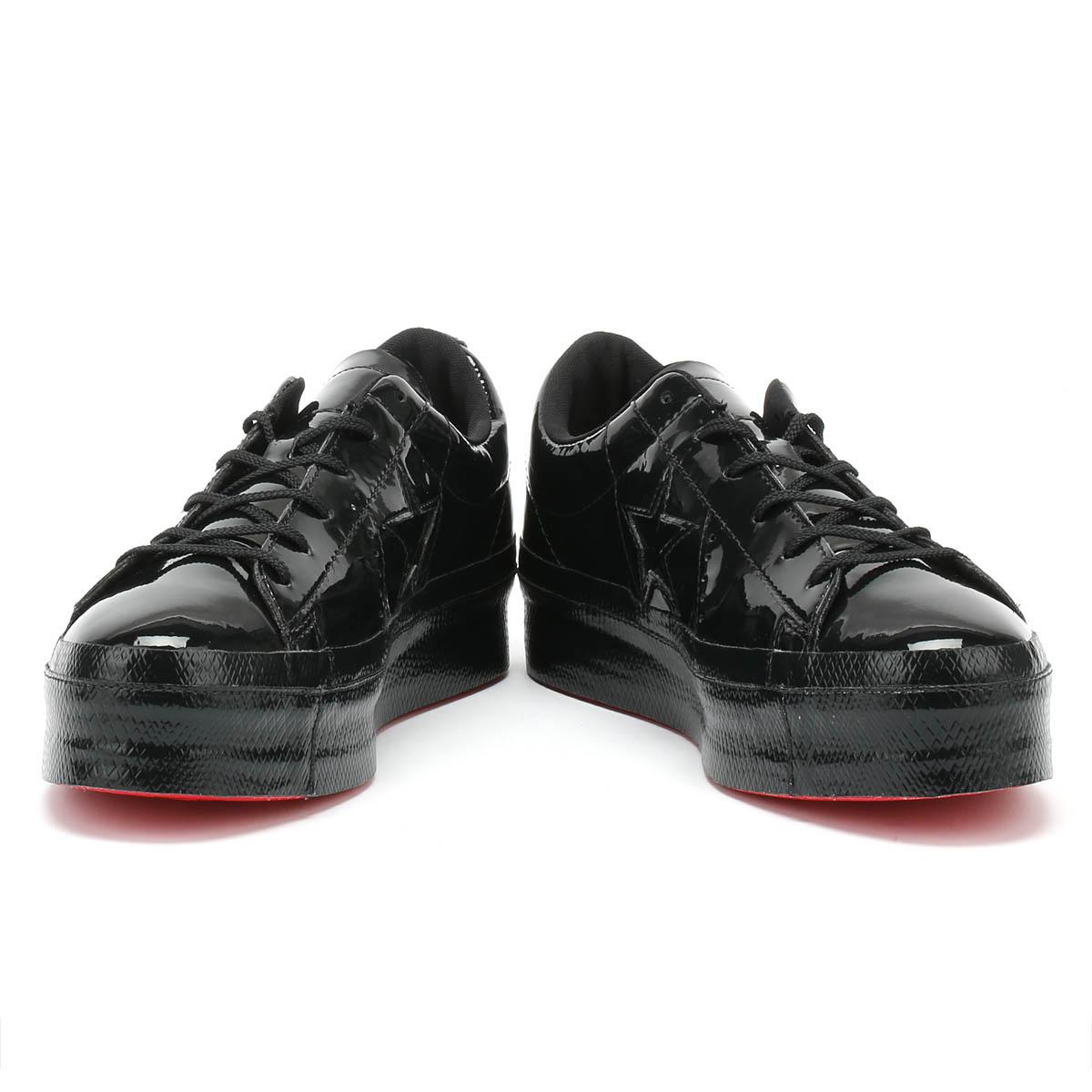 one star platform low top black