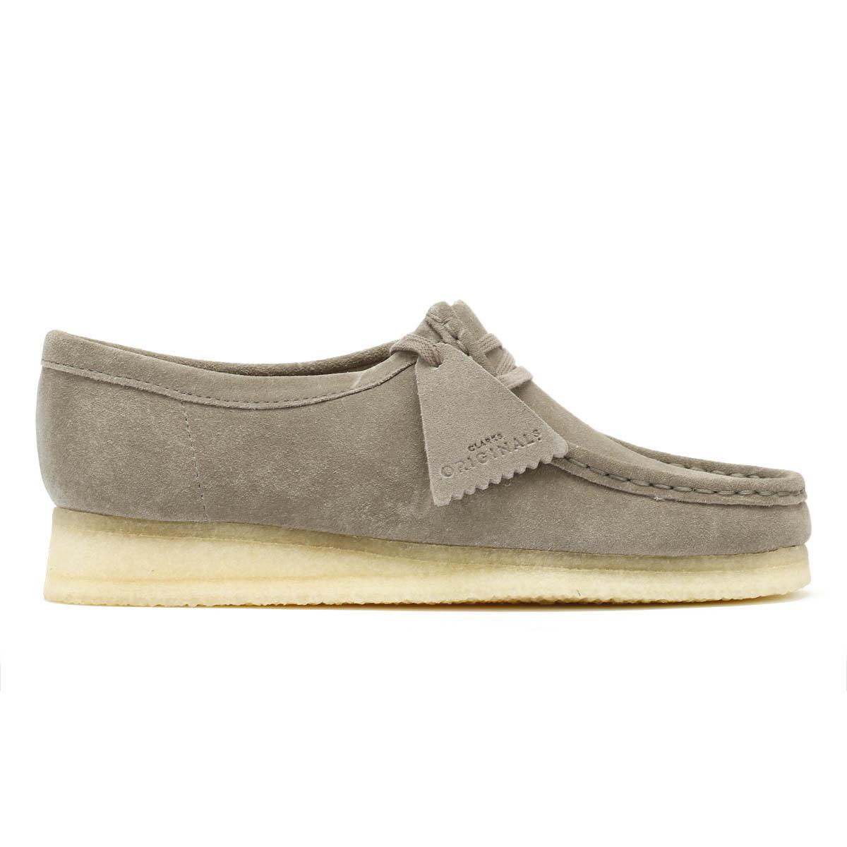 Clarks Originals Womens Grey Wallabee Suede Shoes in Gray - Lyst