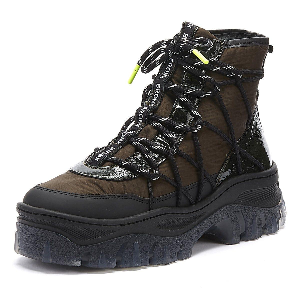 black platform hiker boots