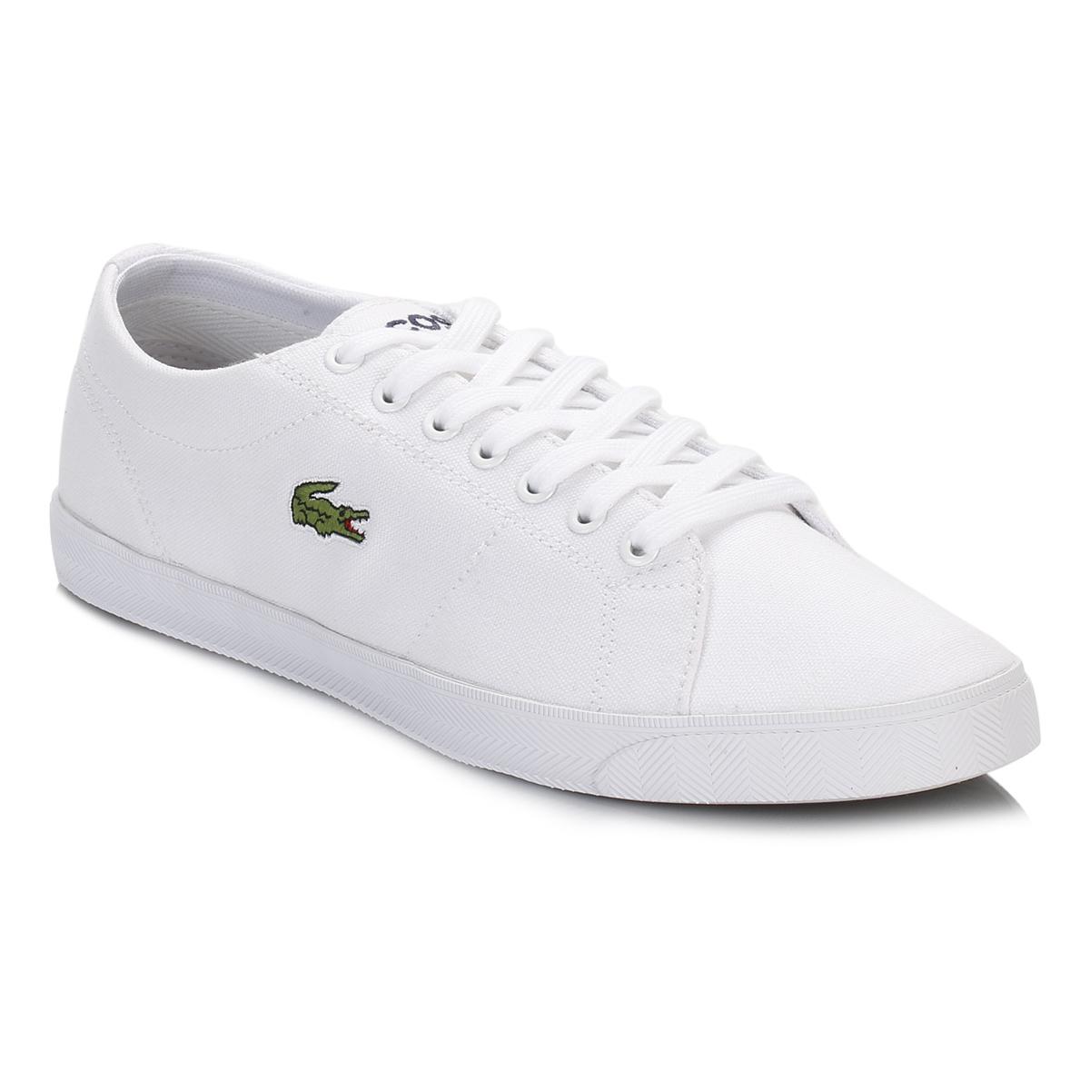 Lacoste Mens White Marcel Lcr2 Canvas Trainers for Men - Lyst