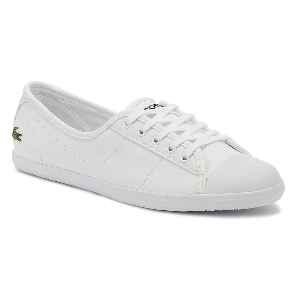 Lacoste Leather Ziane Bl 1 Cfa Womens White Trainers - Lyst