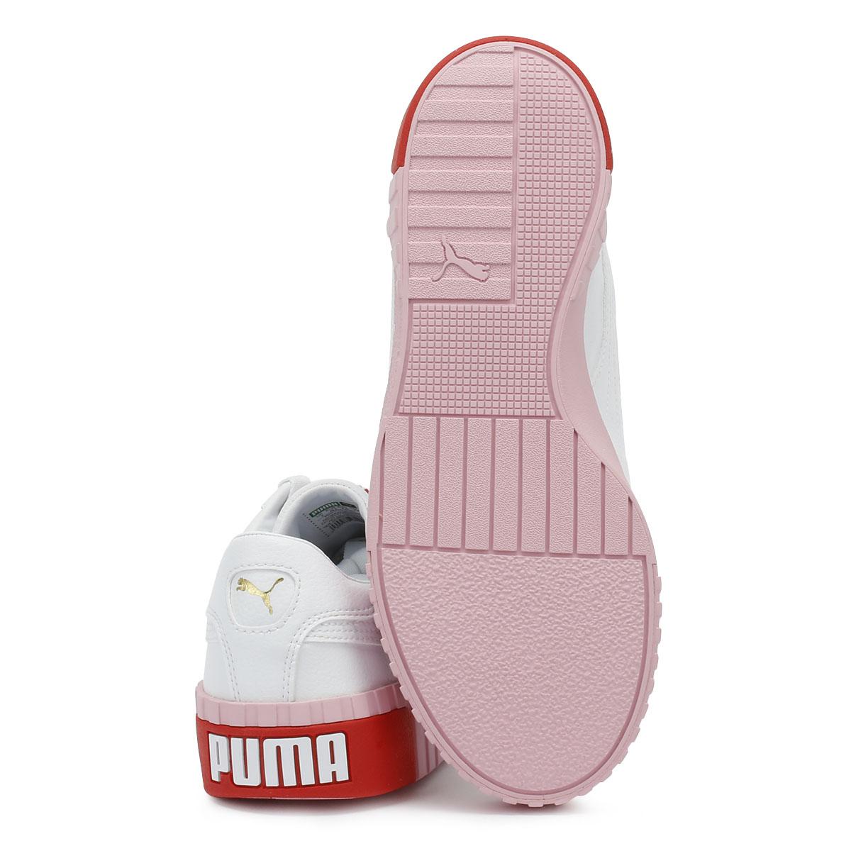 puma cali white and pink trainers