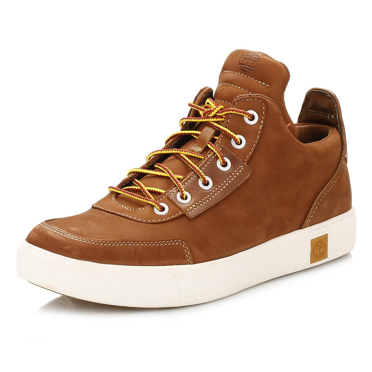 Timberland Leather S Mens Sahara Brown Brando Amherst High Top Chukka ...