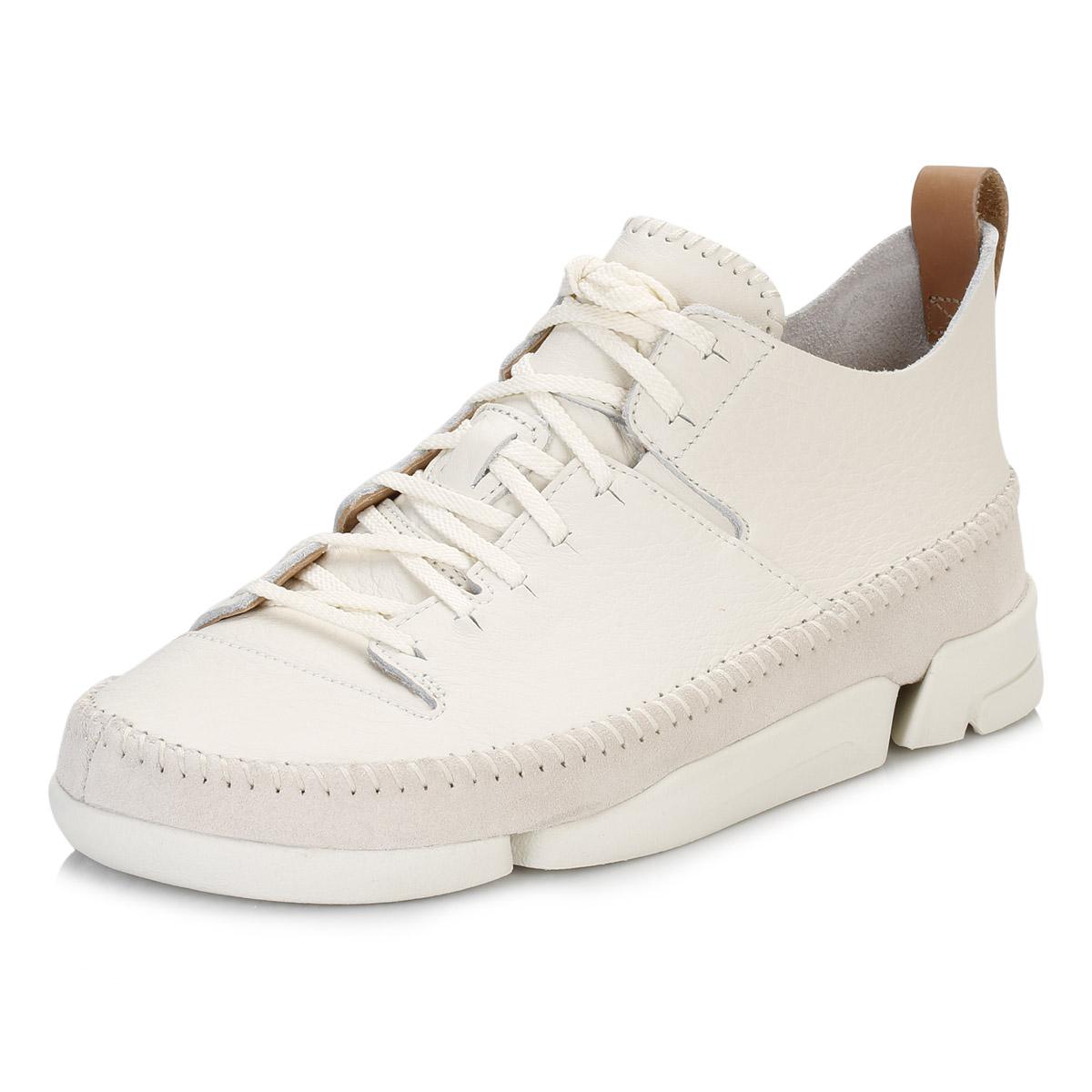 clarks white trainers