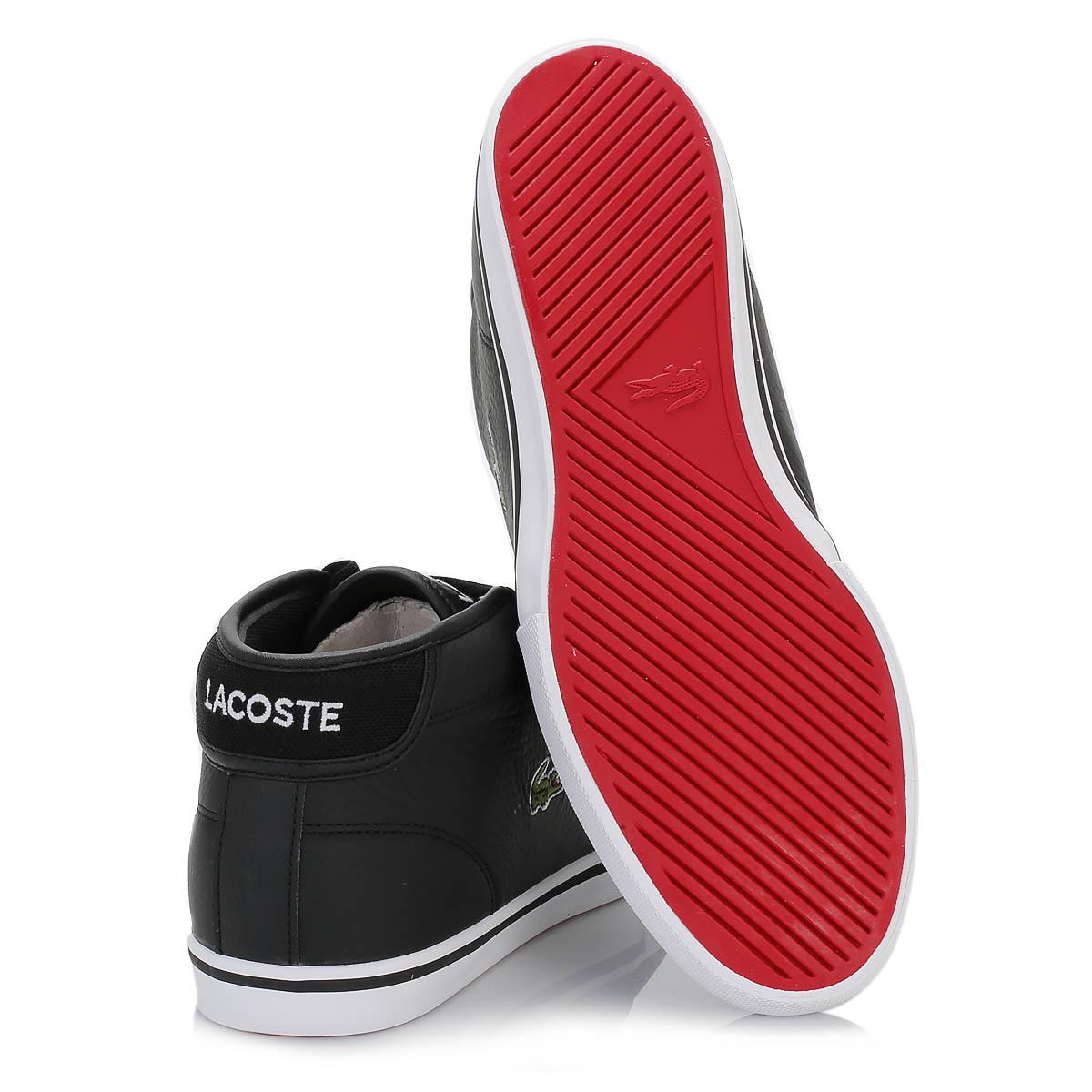 lacoste ampthill black leather