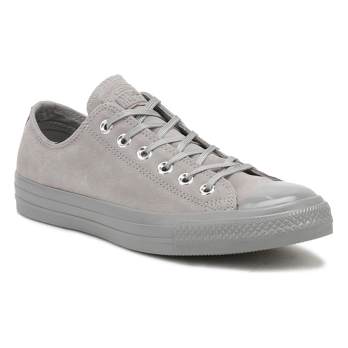 Converse Chuck Taylor All Star Womens Dolphin Grey Suede Ox Trainers in Grey  | Lyst UK