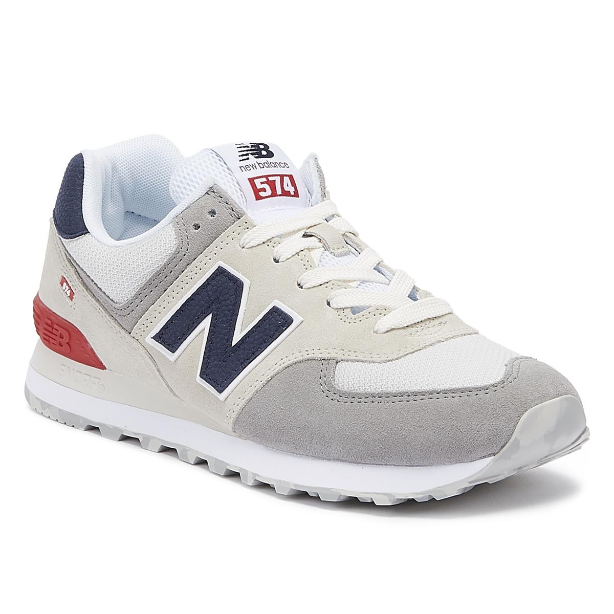 New Balance Suede 574 Mens Grey / Navy Trainers in Gray for Men - Lyst