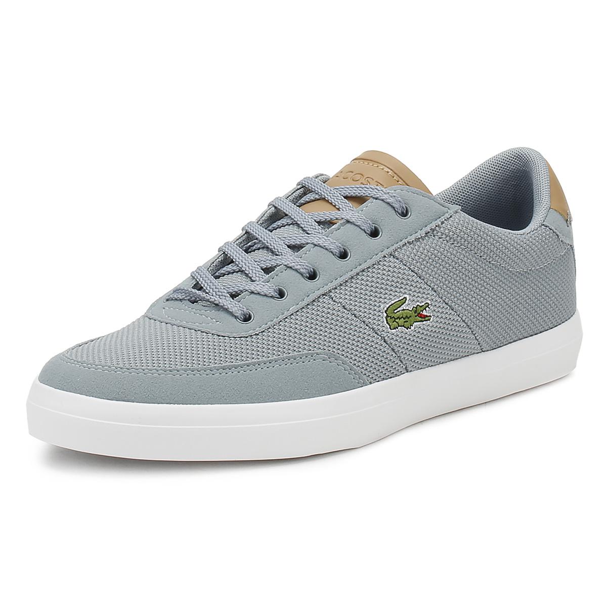 Lacoste Rubber Mens Grey/ Light Tan Court Master 118 1 Trainers in Gray ...