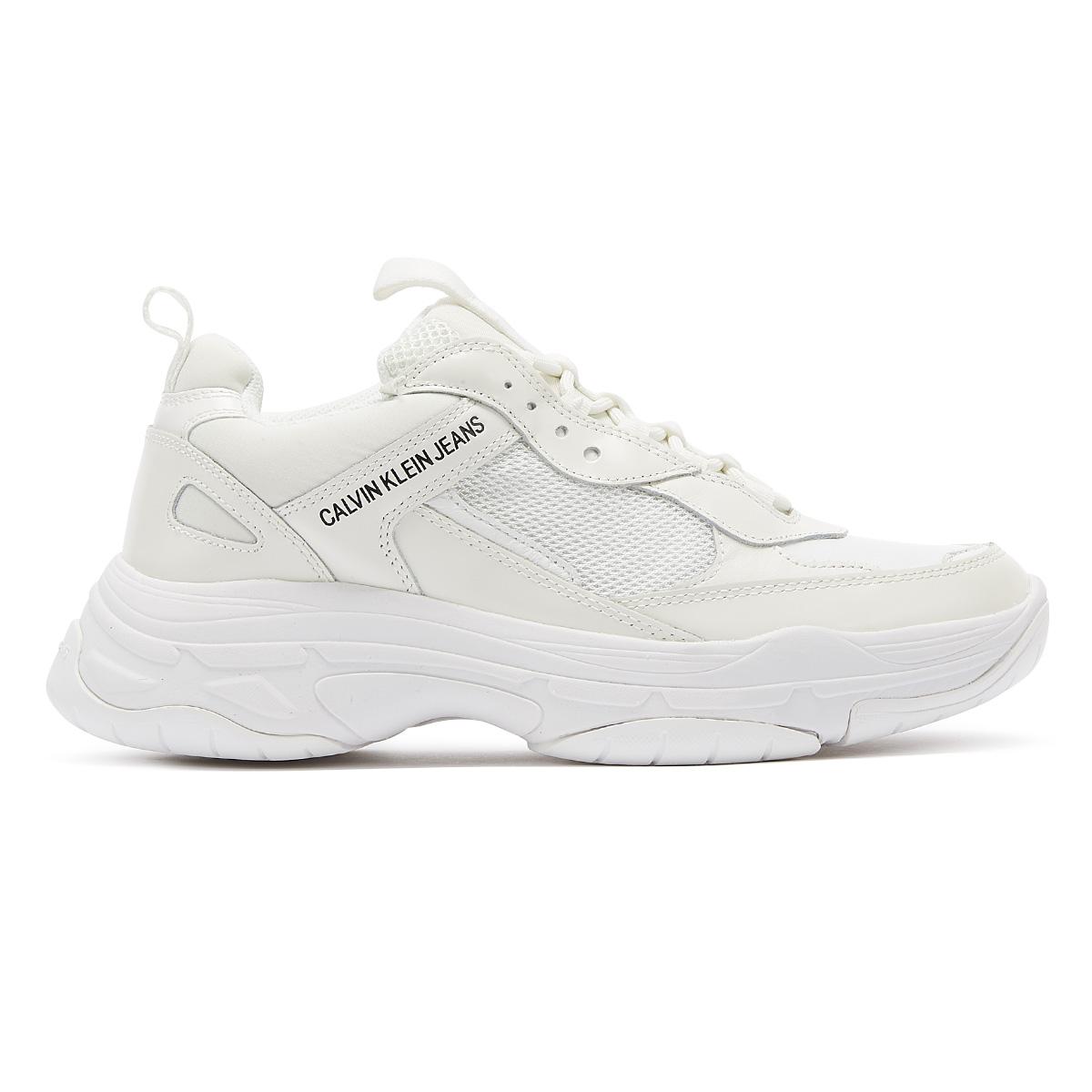 calvin klein maya chunky leather trainers
