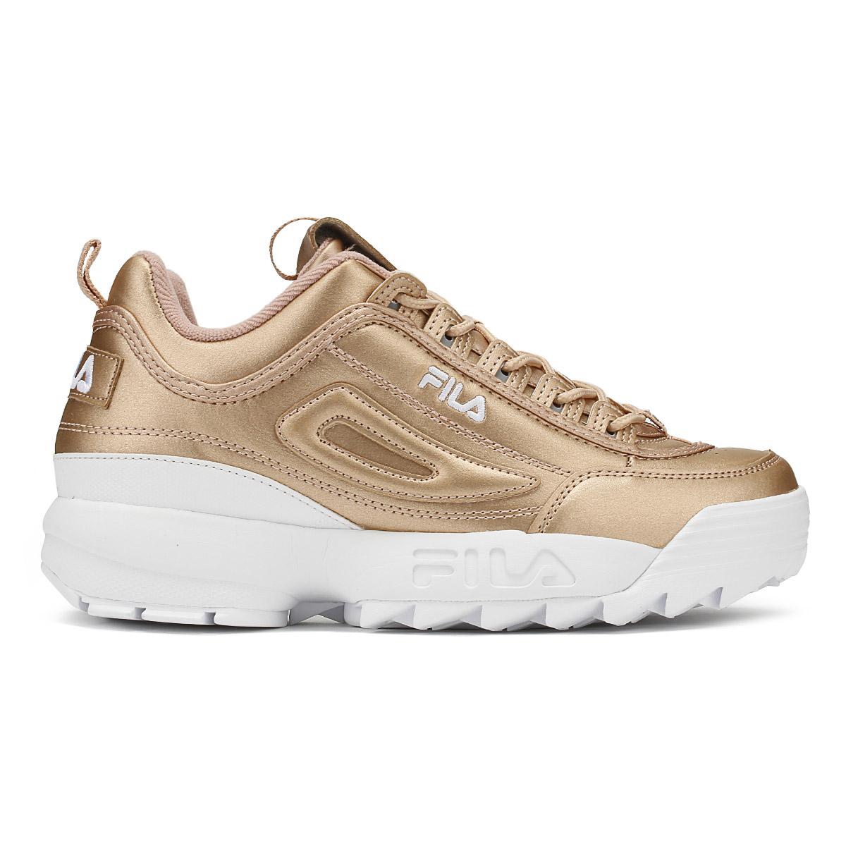 rose gold fila trainers