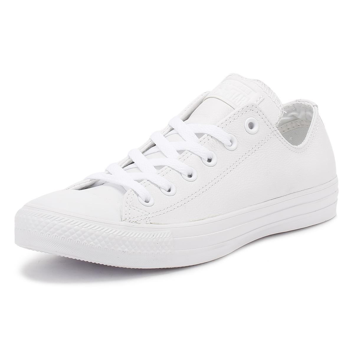 ladies white converse trainers size 5