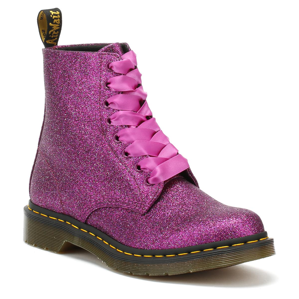 purple sparkly doc martens