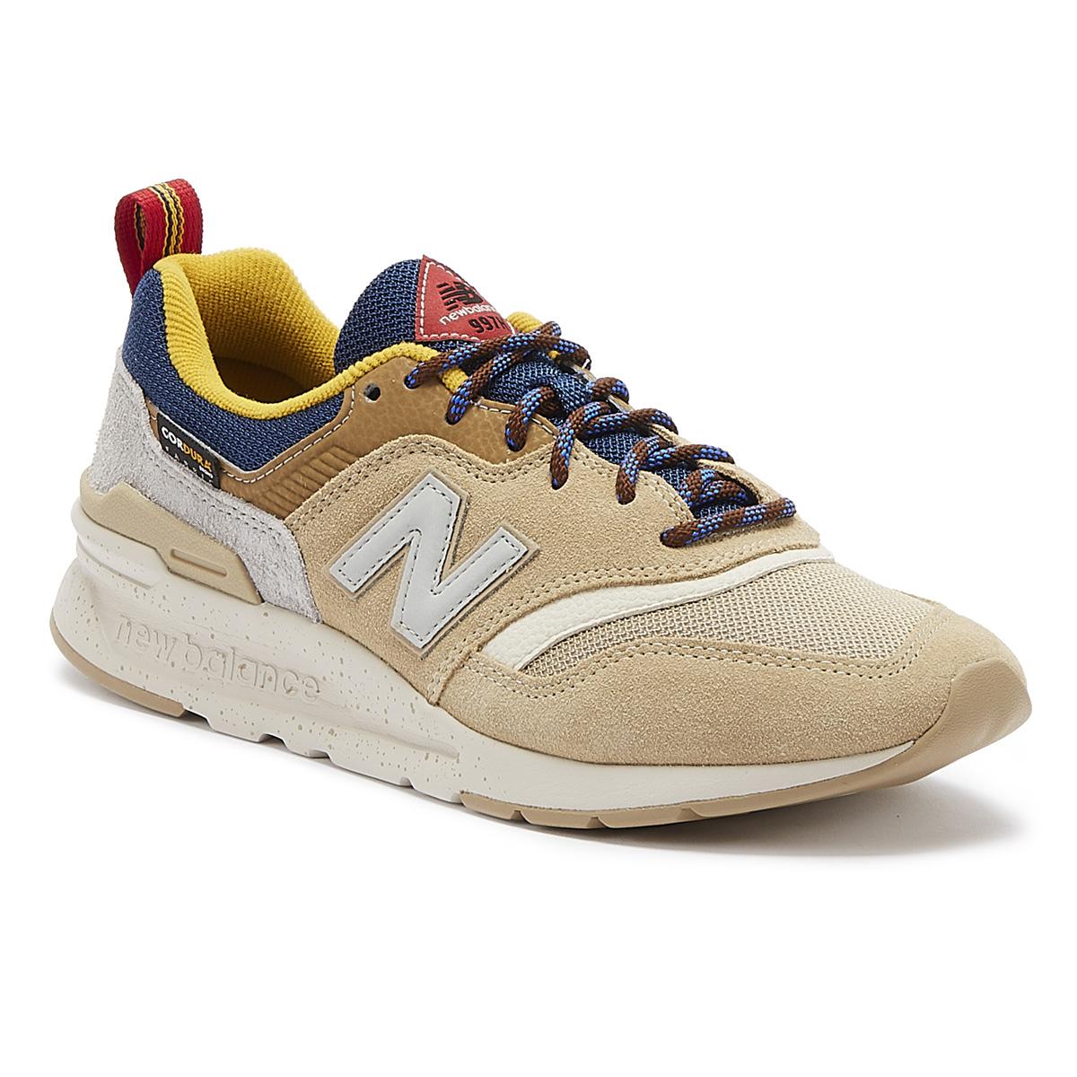 New Balance Suede 997 Mens Beige / Blue Trainers in Natural for Men - Lyst