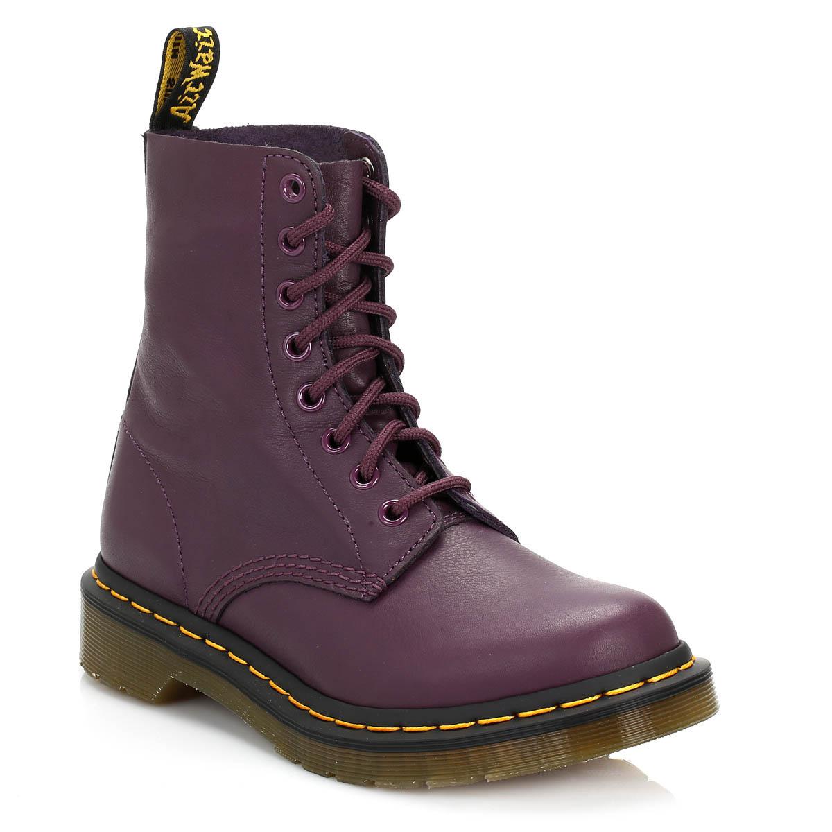 Dr. Martens Dr. Martens Womens Purple Pascal Virginia Leather Boots ...