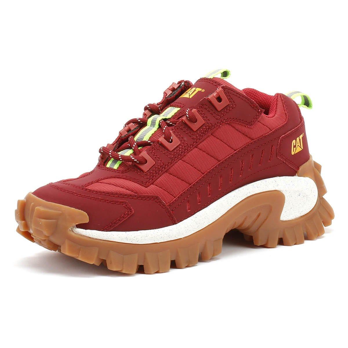 cat footwear intruder biking red trainers