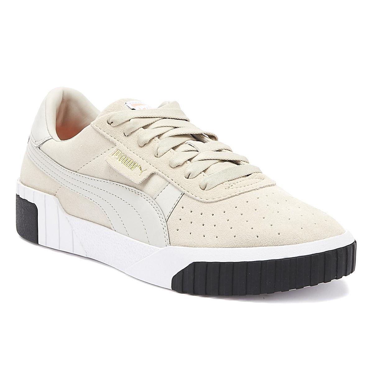PUMA Cali Womens Silver Grey Suede Trainers in Gray - Lyst