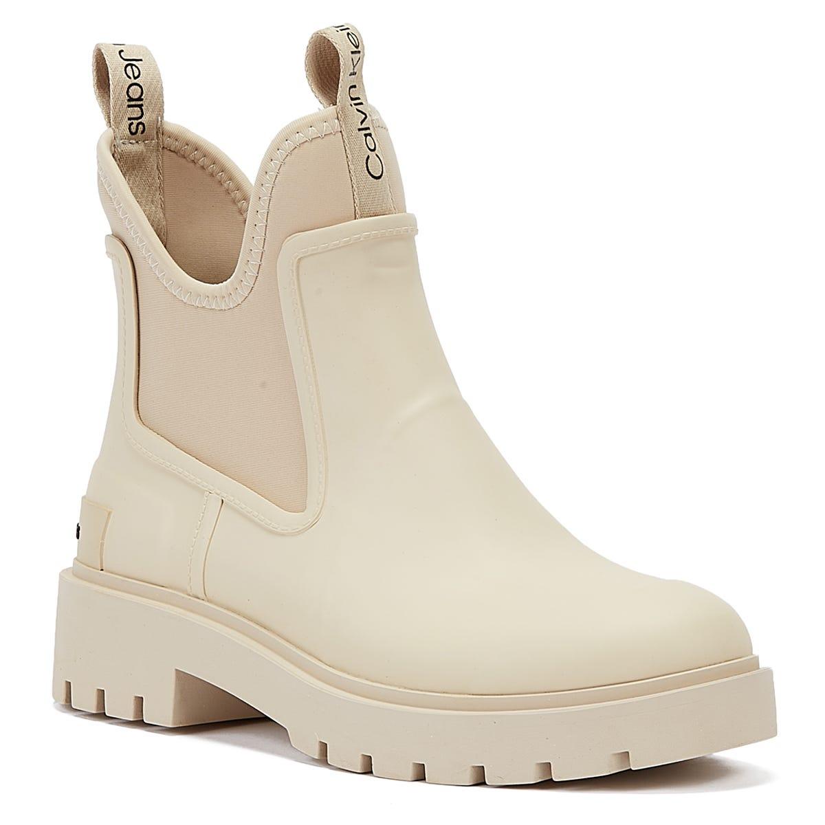 Calvin Klein Mid Rainboot Chelsea Eggshell Boots in Natural Lyst UK