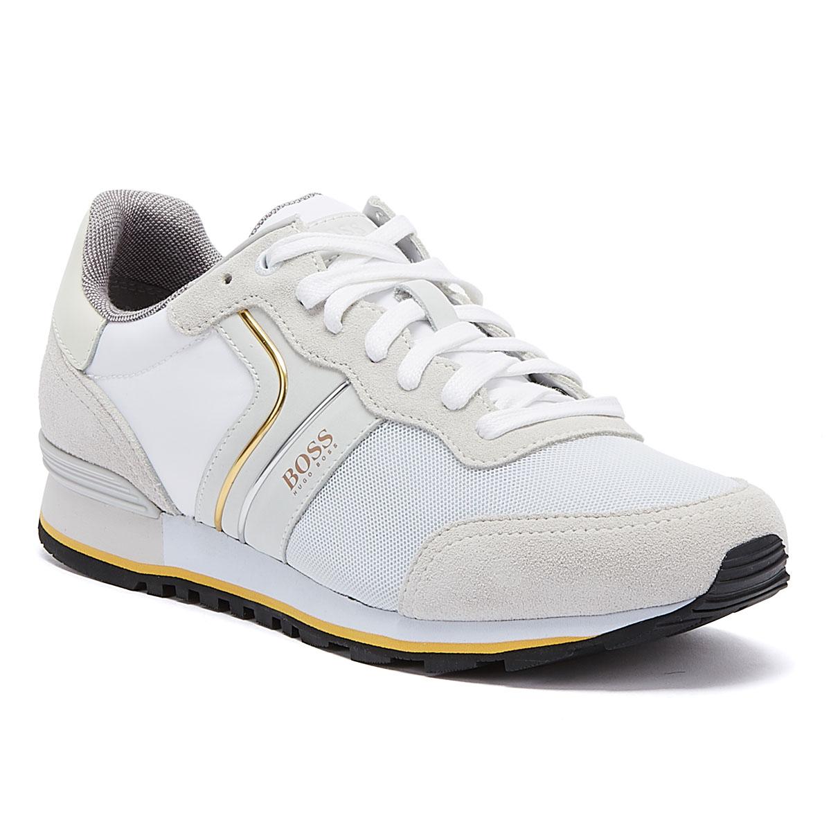 mens white hugo boss trainers