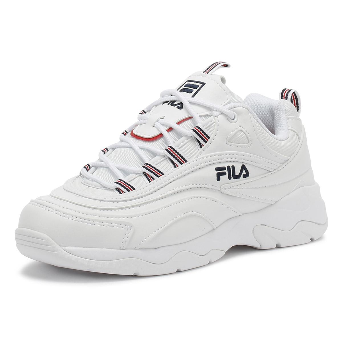 Fila Leather Trailblazer Wedge White Womens Platform Shoes - Lyst
