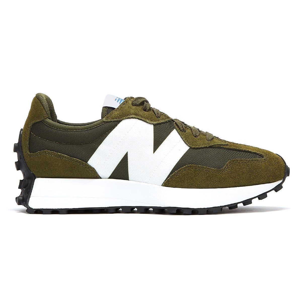 New Balance 327 Khaki Trainers in Green for Men | Lyst UK