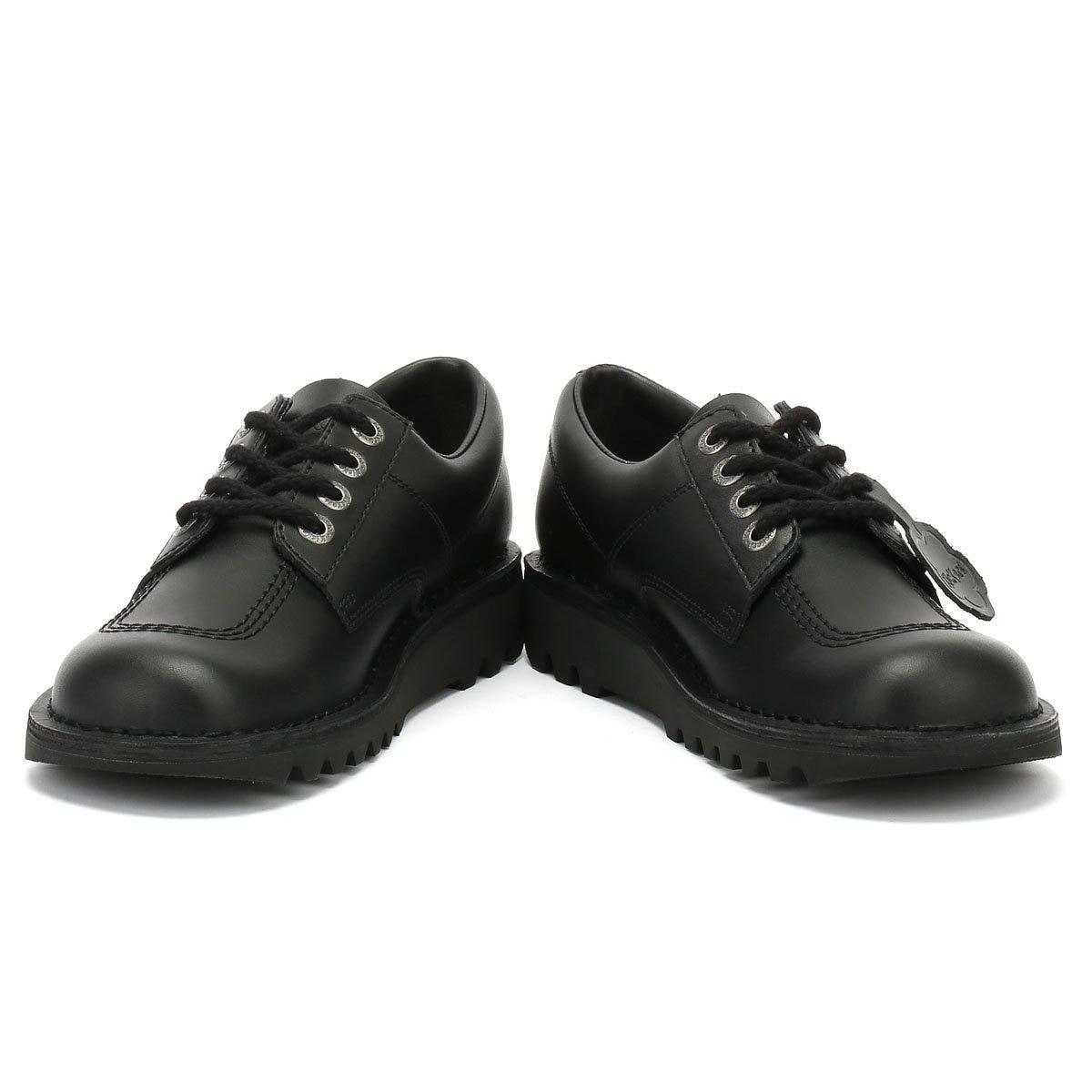 kickers black leather shoes