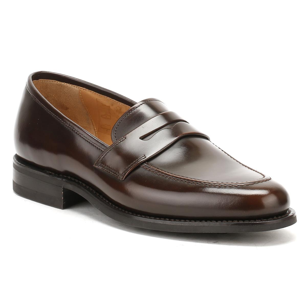 Loake Mens Dark Brown Leather 211 Loafers for Men | Lyst UK
