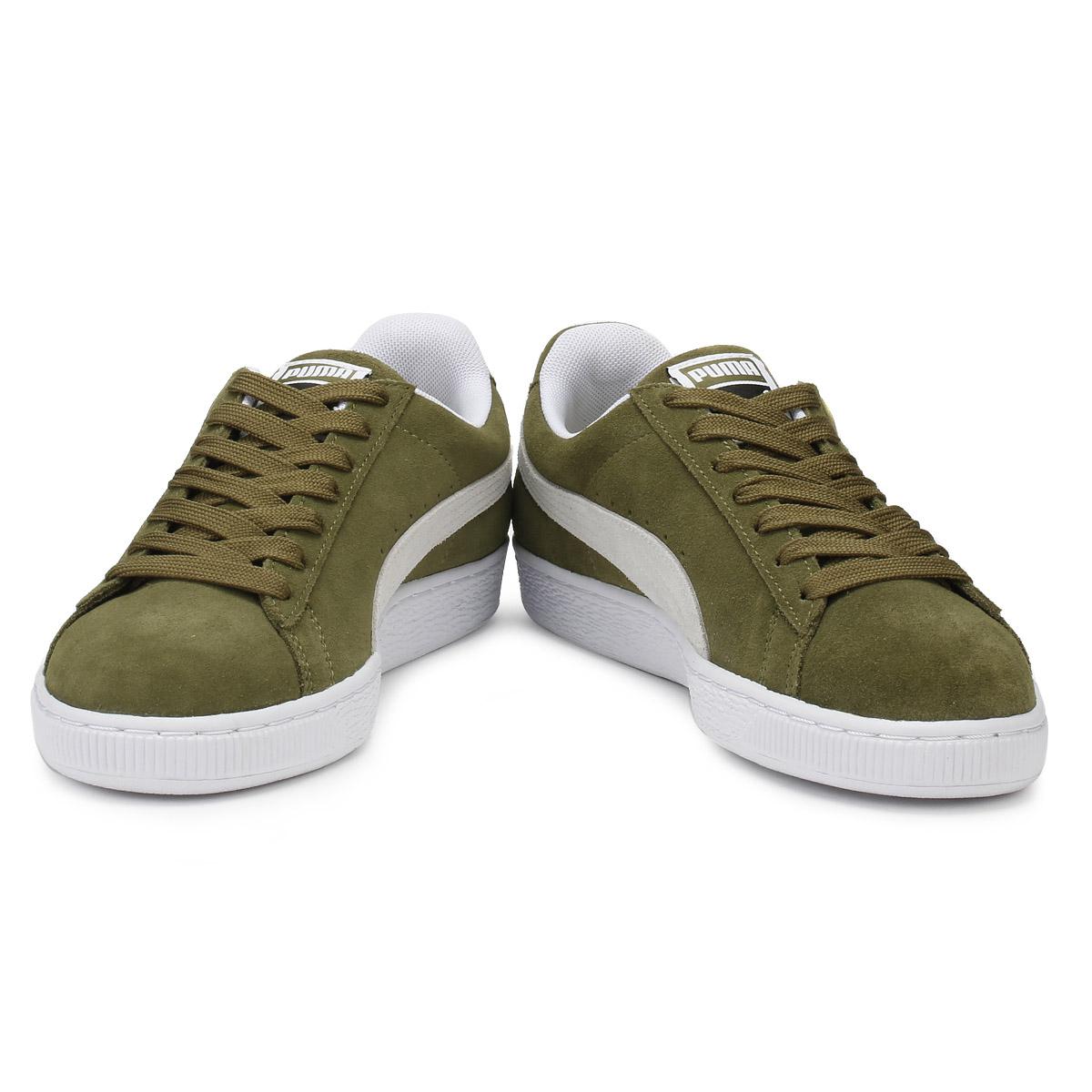 olive puma trainers