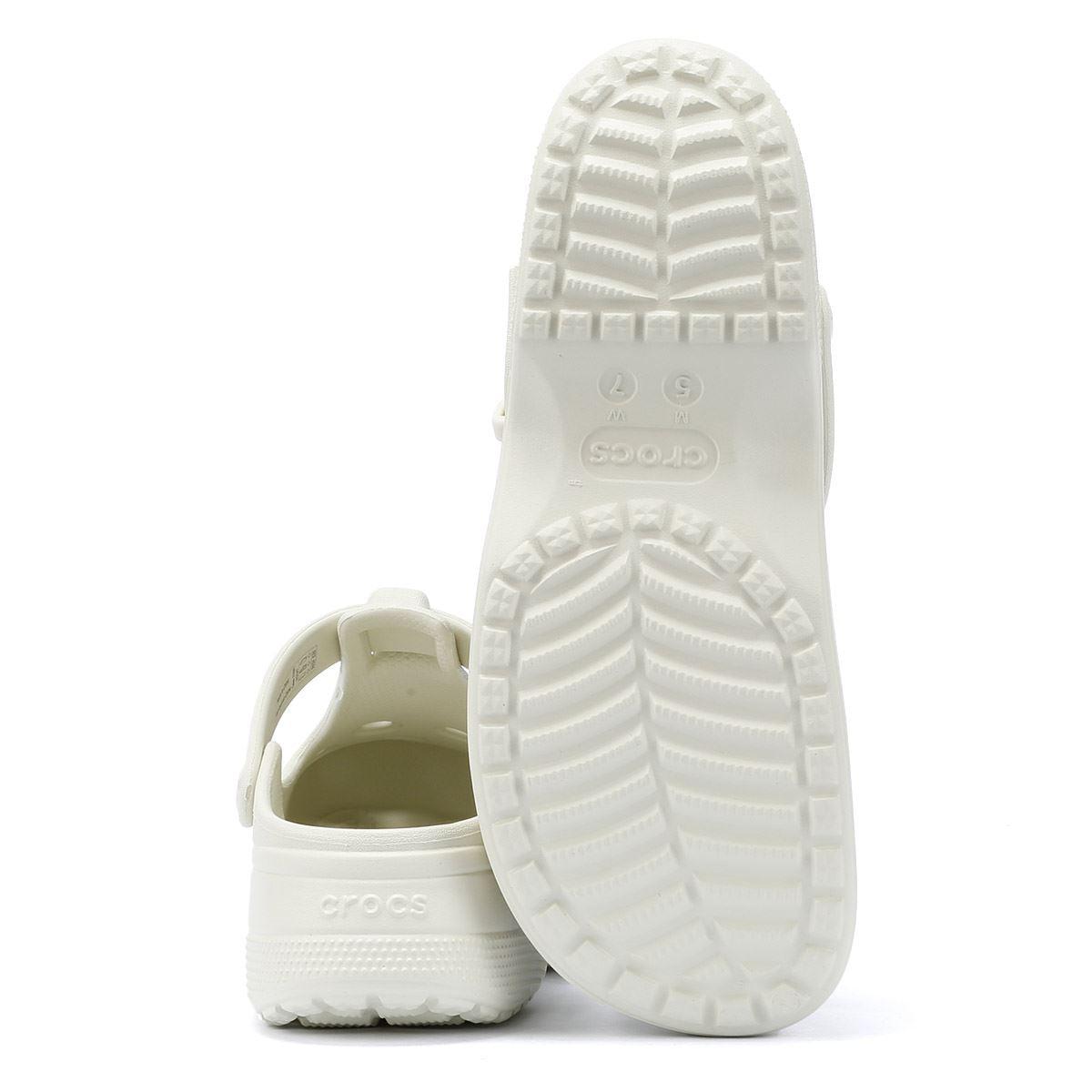 【CROCS】 Classic Mary Jane Clog Cream Women Cream Crocs™ Classic Mary Jane Cream Clogs in White | Lyst