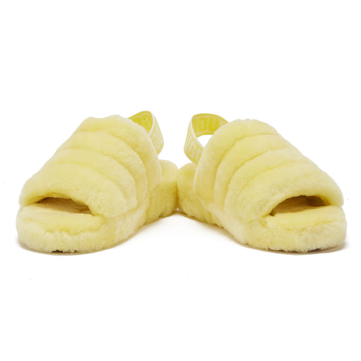 neon yellow ugg slippers