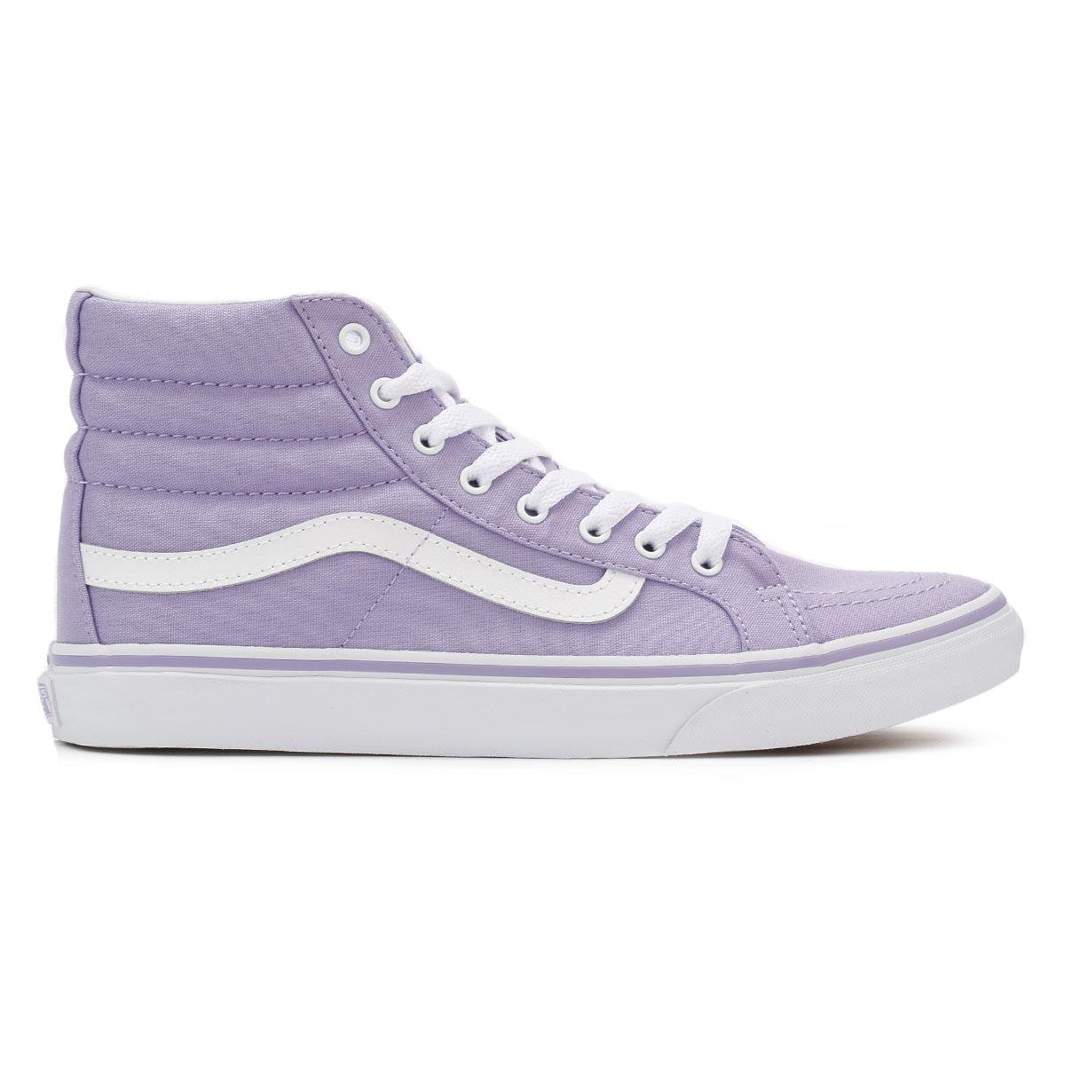 lavender vans high tops