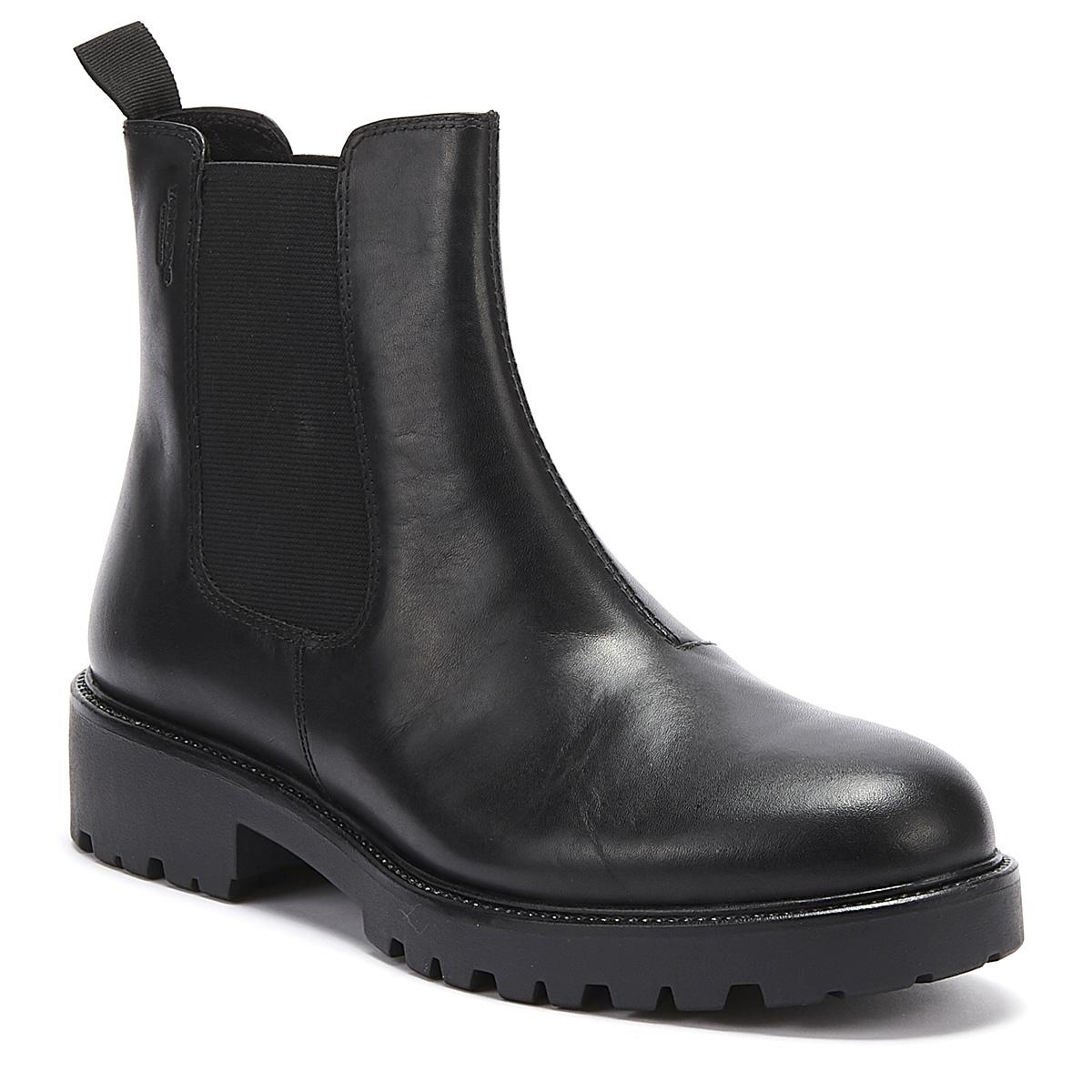 vagabond kenova womens black leather chelsea boots