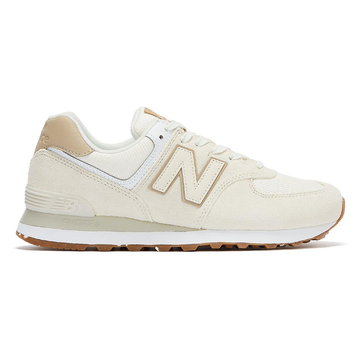 New Balance 574 / Tan Trainers in White | Lyst UK