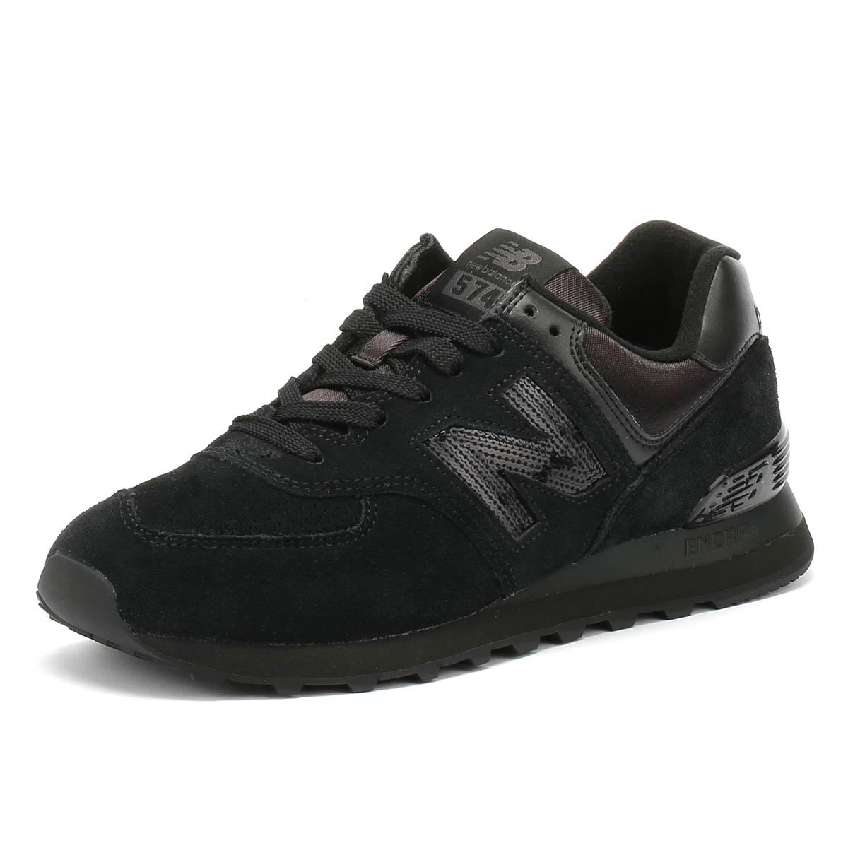 mens new balance black 574 trainers