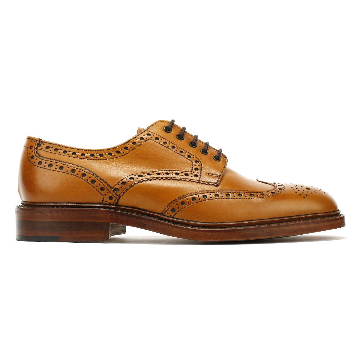 Loake Leather Mens Tan Chester 2 Brogue Derby Shoes in Brown for Men - Lyst