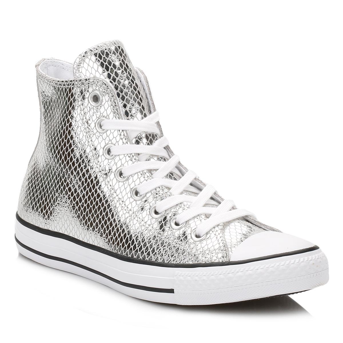 silver converse womens