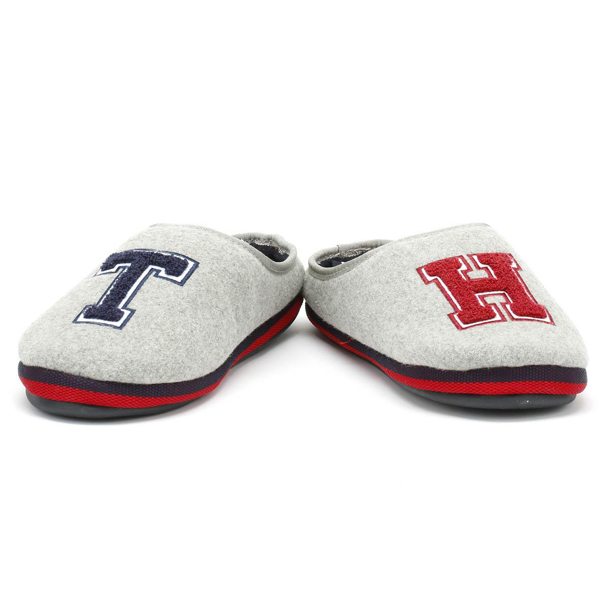 Tommy Hilfiger Badge Mens Light Grey Home Slippers in Grey for Men - Lyst