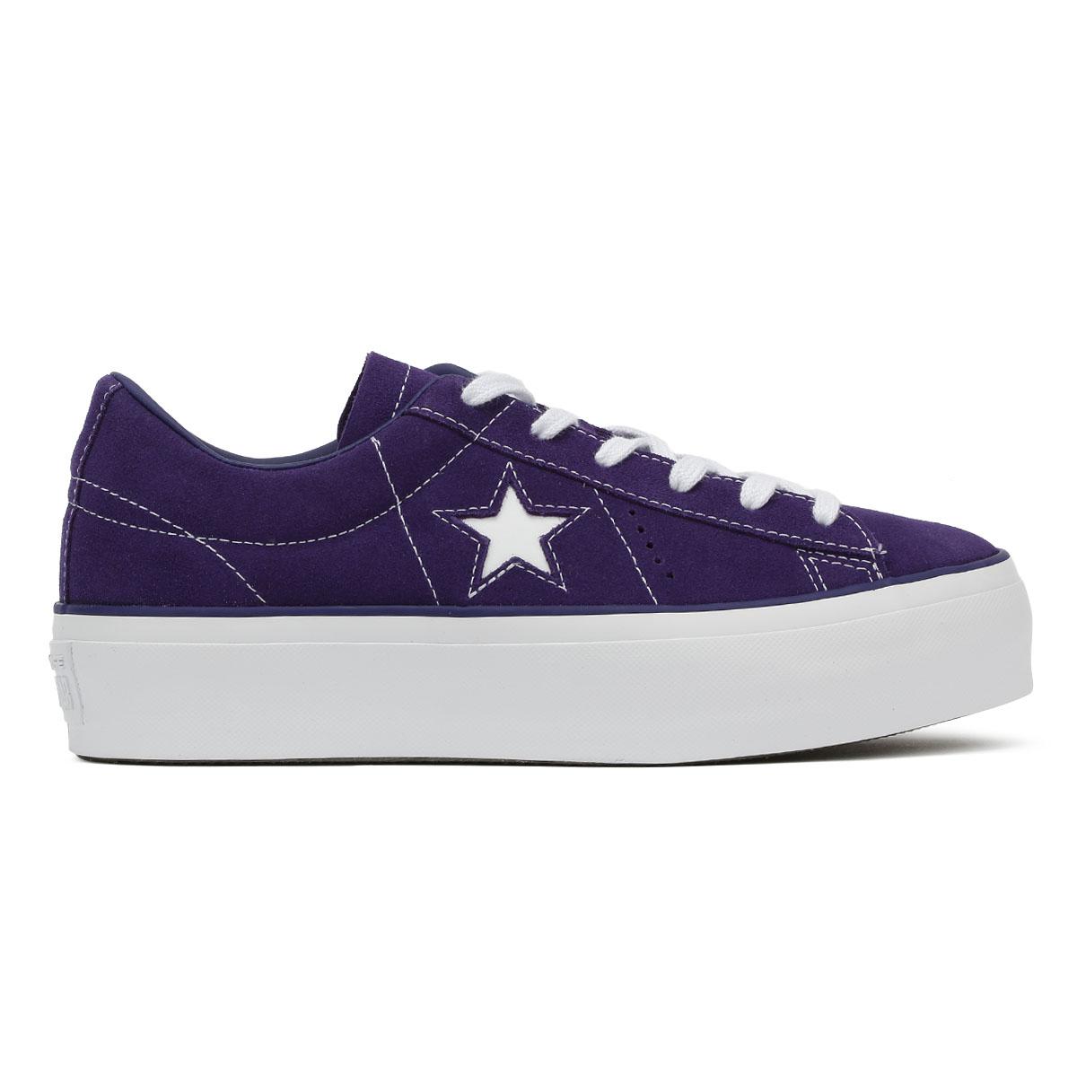 Converse Suede One Star Womens Purple Platform Trainers Lyst Converse Suede One Star Womens Purple Platform Trainers Lyst