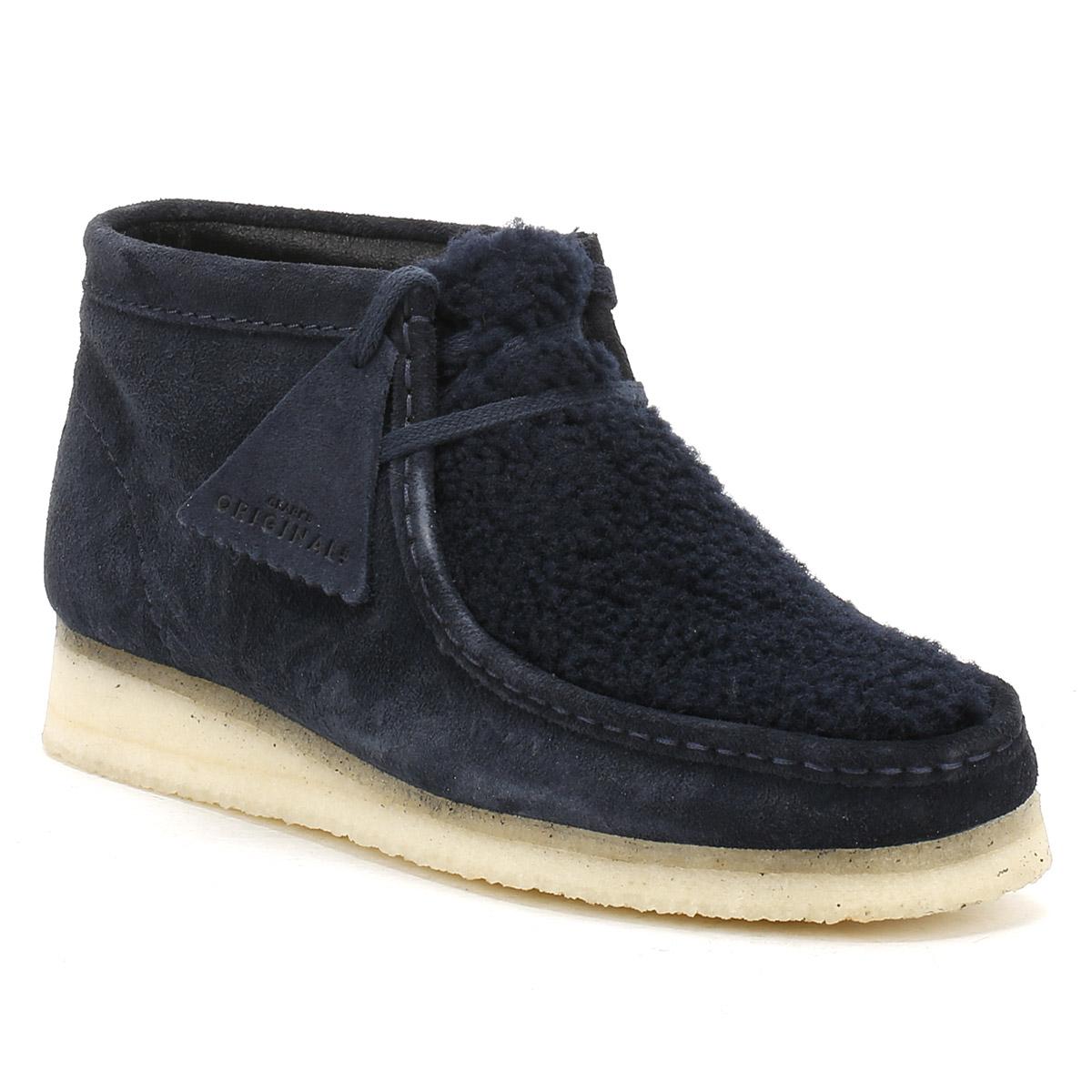 clarks womens navy boots