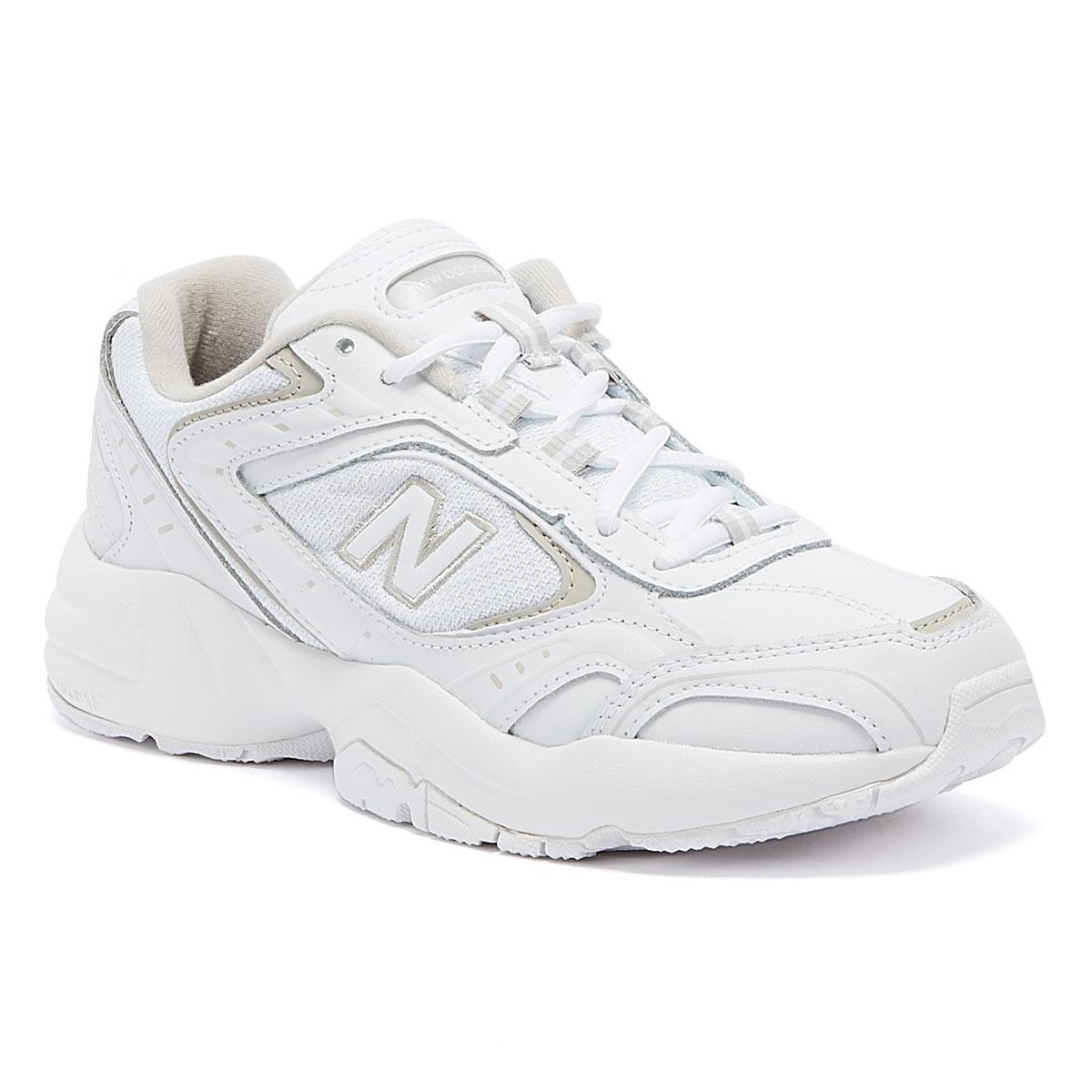 New Balance Leather 452 Womens White / Black Trainers - Lyst