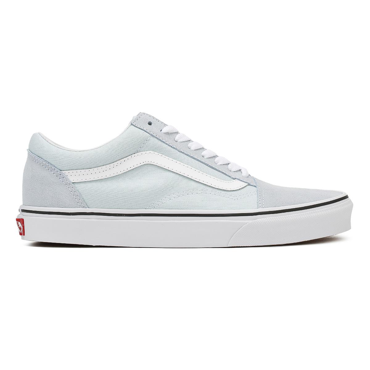 baby blue and true white vans