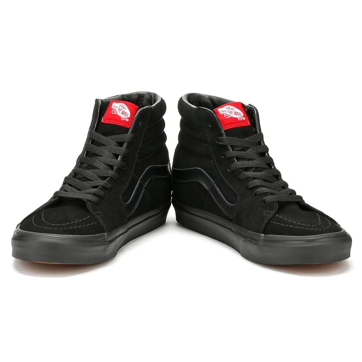 vans sk8 hi all black suede
