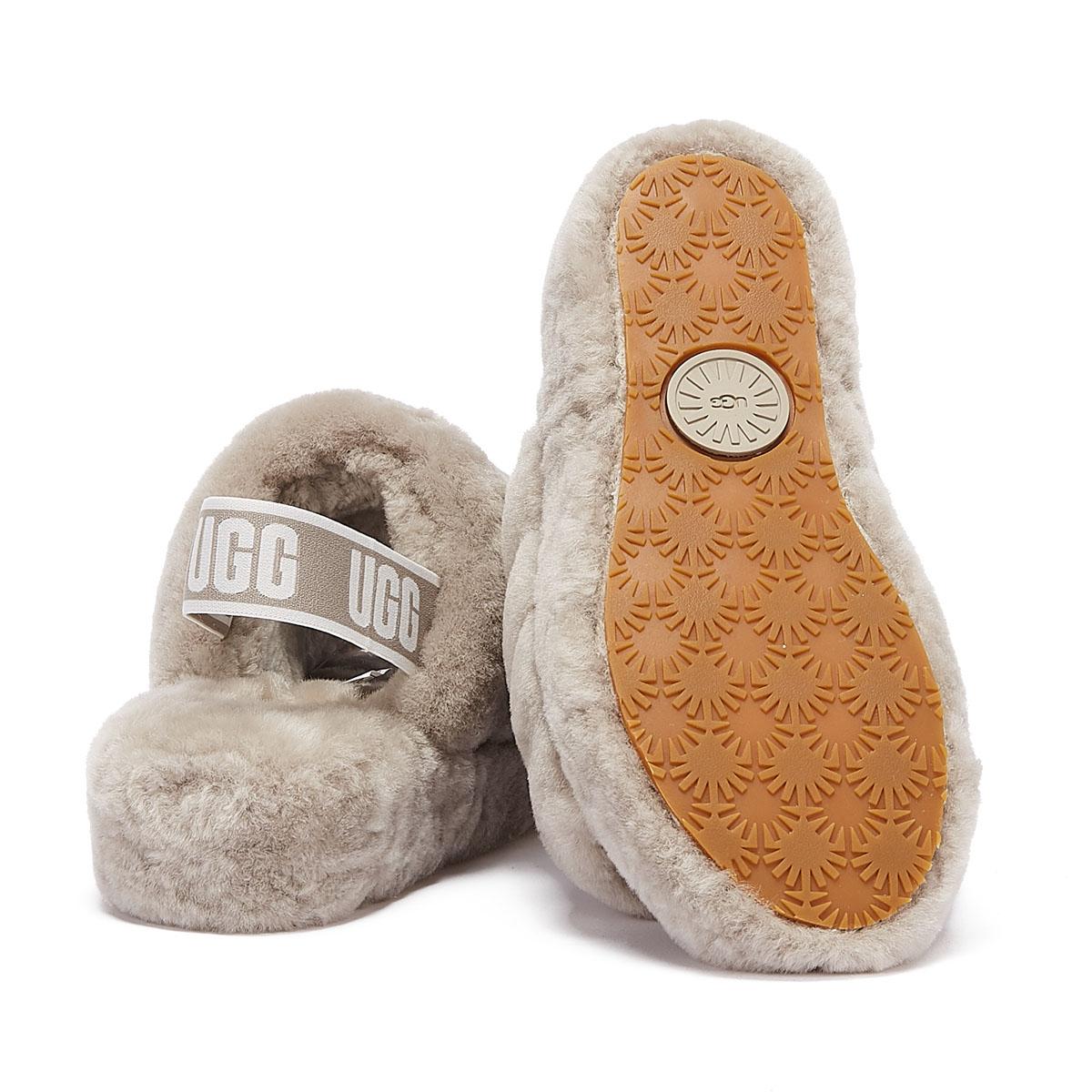UGG Rubber UGG Fluff Yeah Womens Light Grey Slippers in Gray Lyst