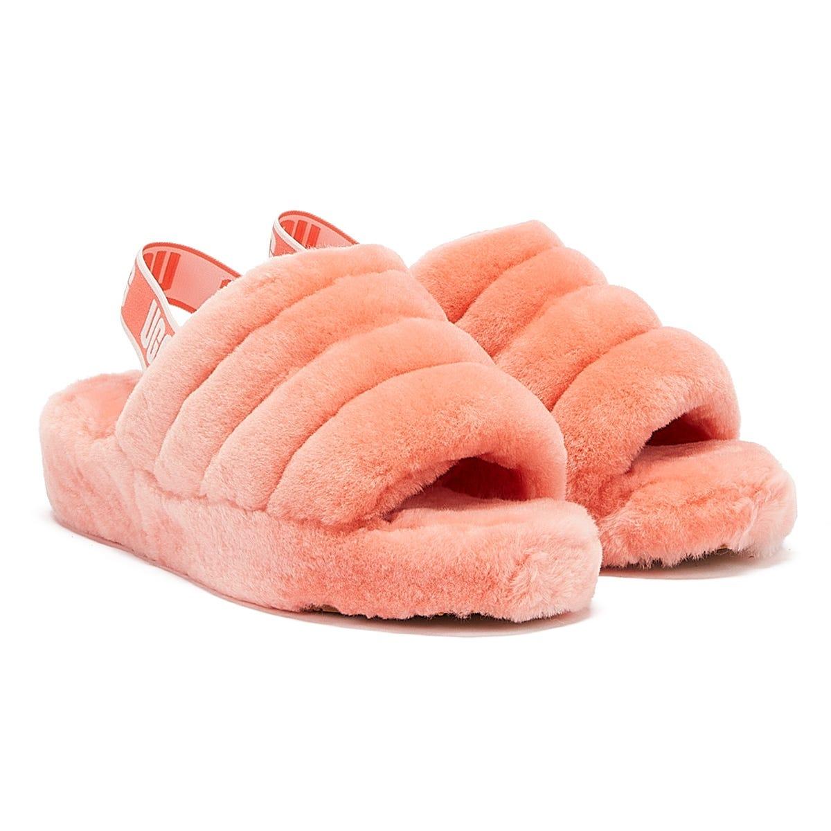 pink ugg fluff yeah slide