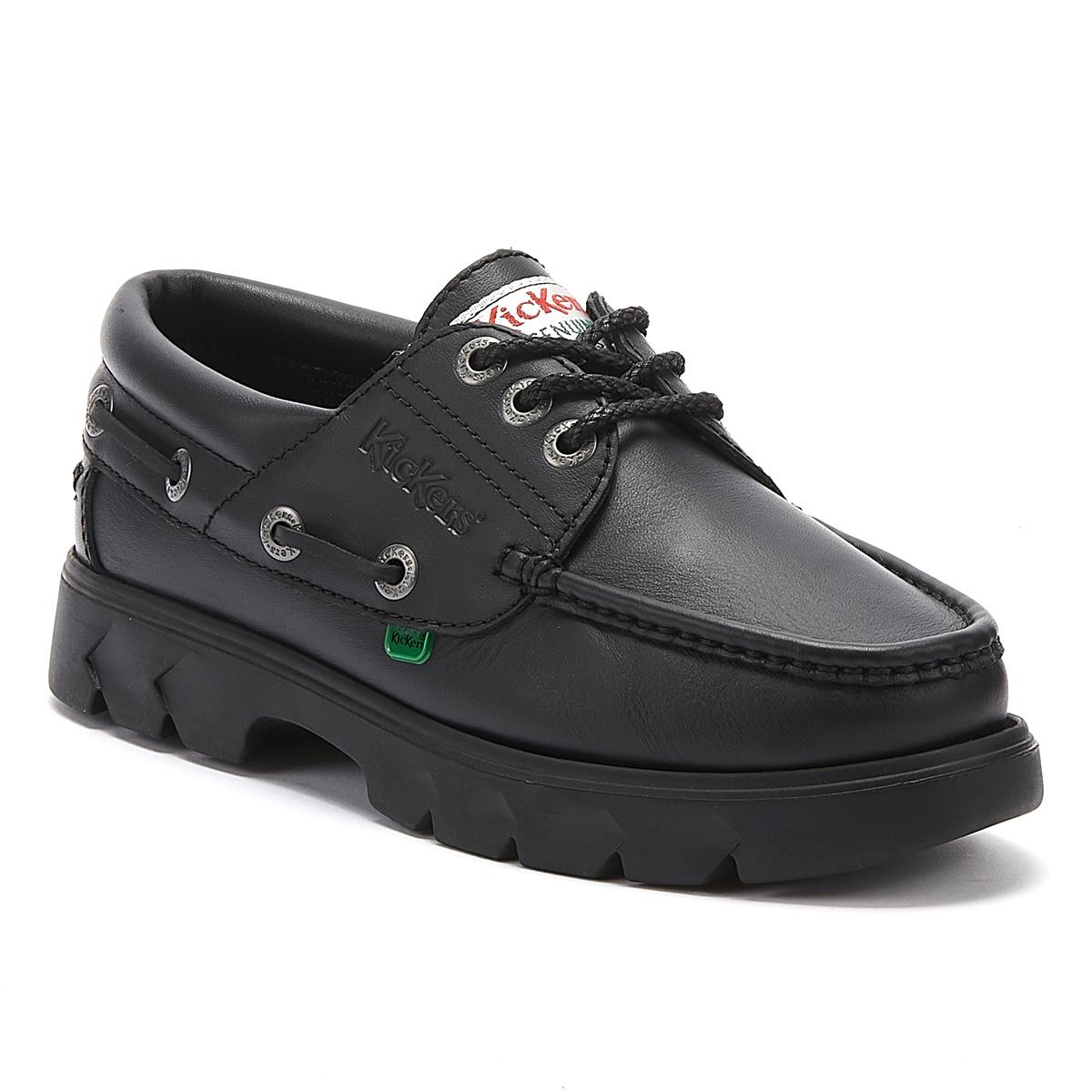 kickers black mens shoes