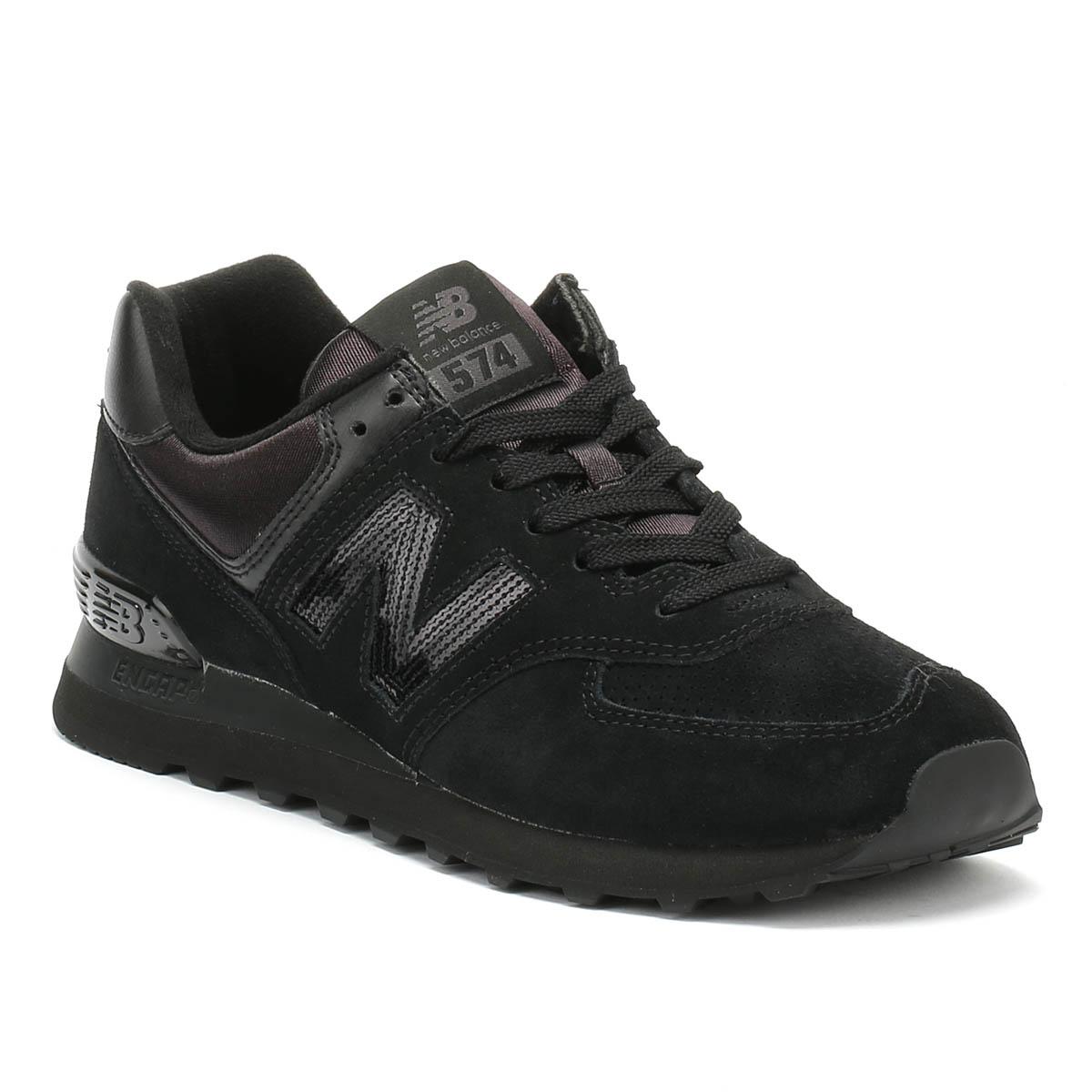 mens new balance black 574 trainers