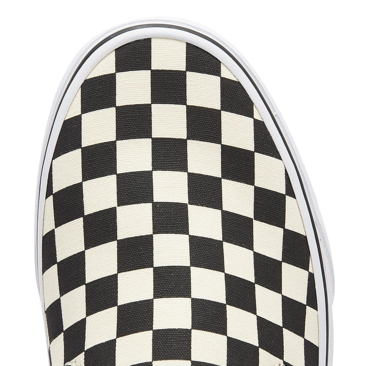 black & grey classic checkerboard trainers
